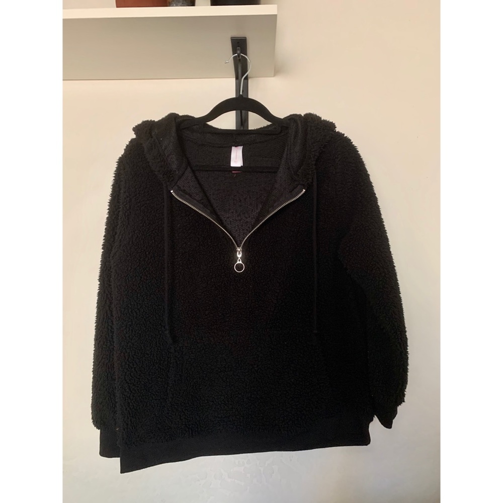 Fuzzy Zip Pullover